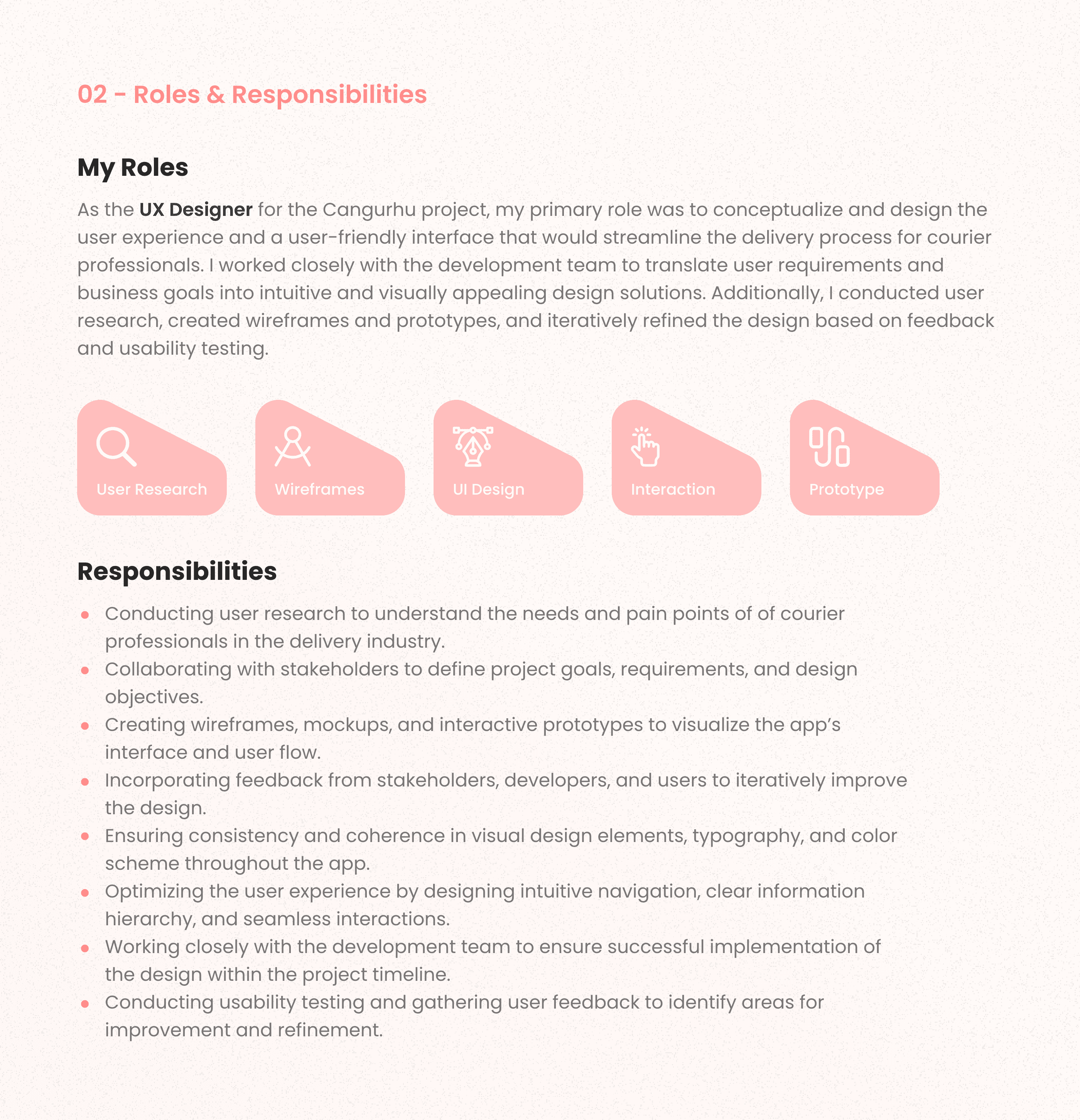 Cangurhu UI components and interactions